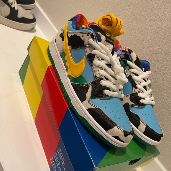Brand new never worn dead stock pair of Ben and Jerry Nike SB chunky Dunkys sz10 - Picture 1 of 2